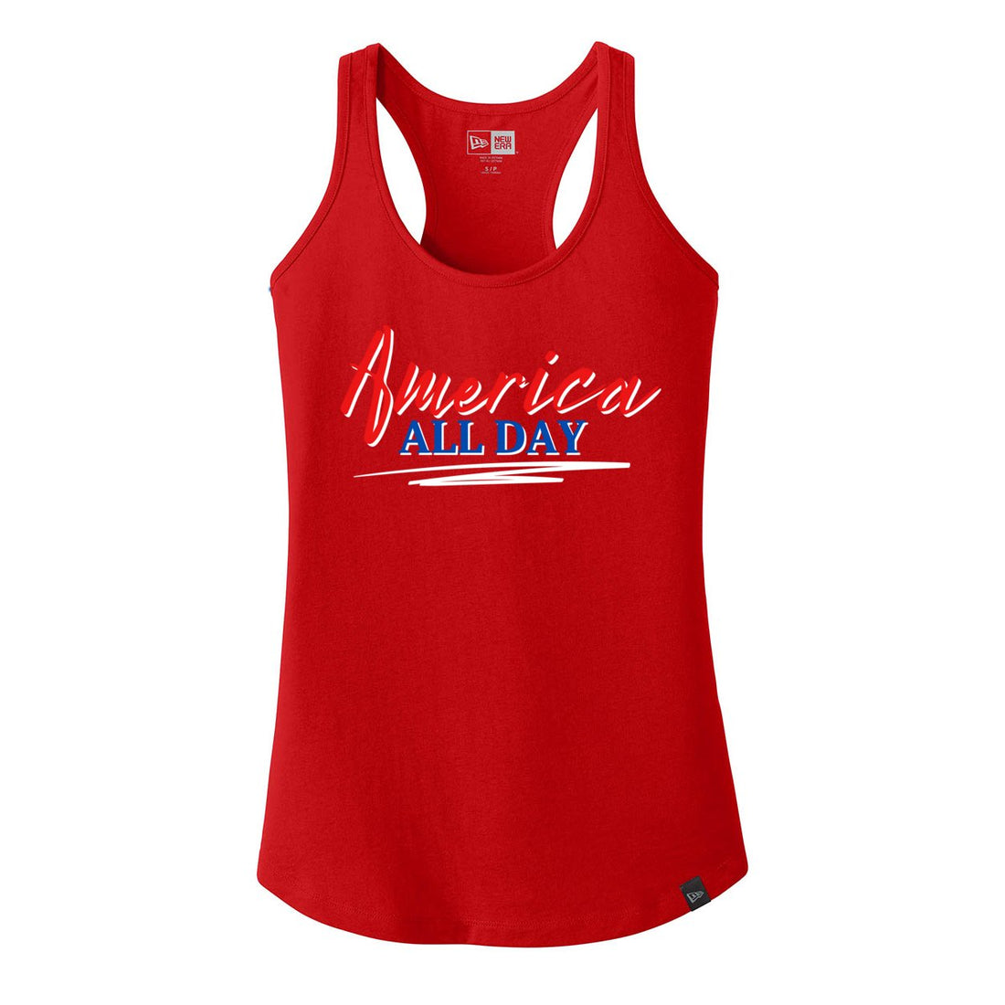 America All Day New Era Ladies Heritage Blend Racerback Tank. LNEA105 - Tank Tops - Positively Sassy - America All Day New Era Ladies Heritage Blend Racerback Tank. LNEA105