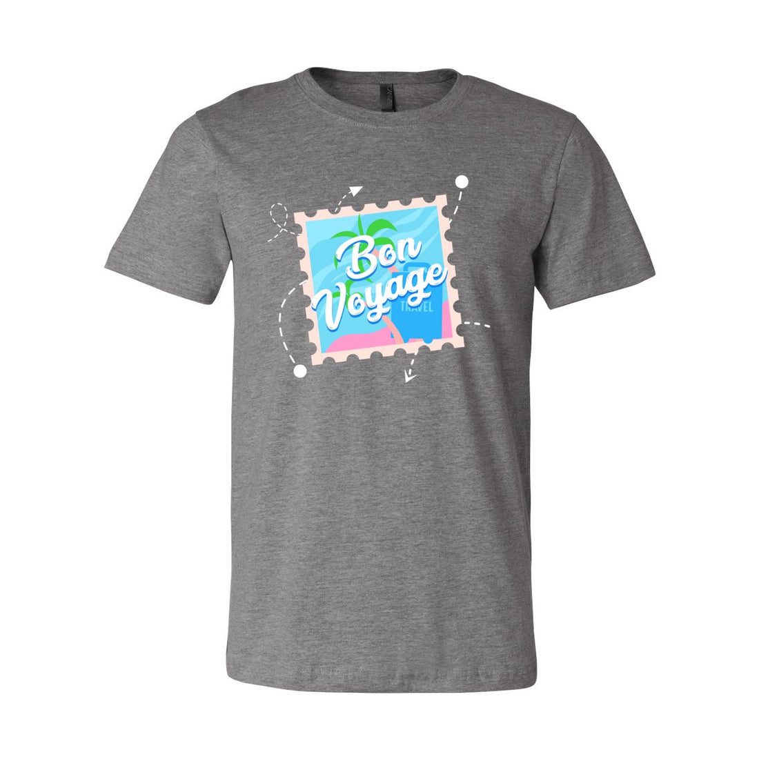 Bon Voyage Sleeve Jersey Tee - T-Shirts - Positively Sassy - Bon Voyage Sleeve Jersey Tee