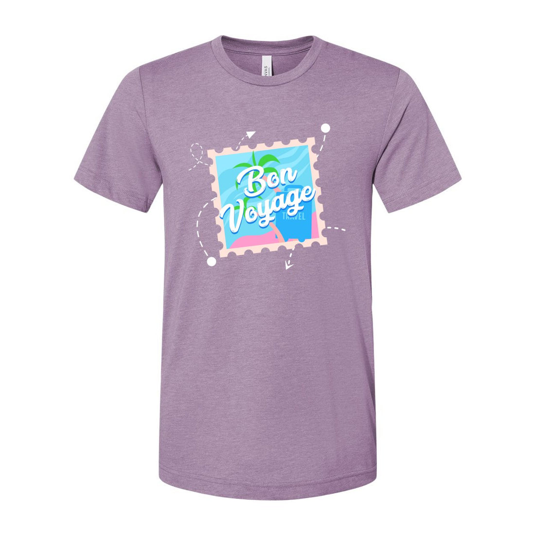 Bon Voyage Sleeve Jersey Tee - T-Shirts - Positively Sassy - Bon Voyage Sleeve Jersey Tee