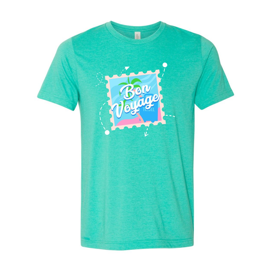 Bon Voyage Sleeve Jersey Tee - T-Shirts - Positively Sassy - Bon Voyage Sleeve Jersey Tee