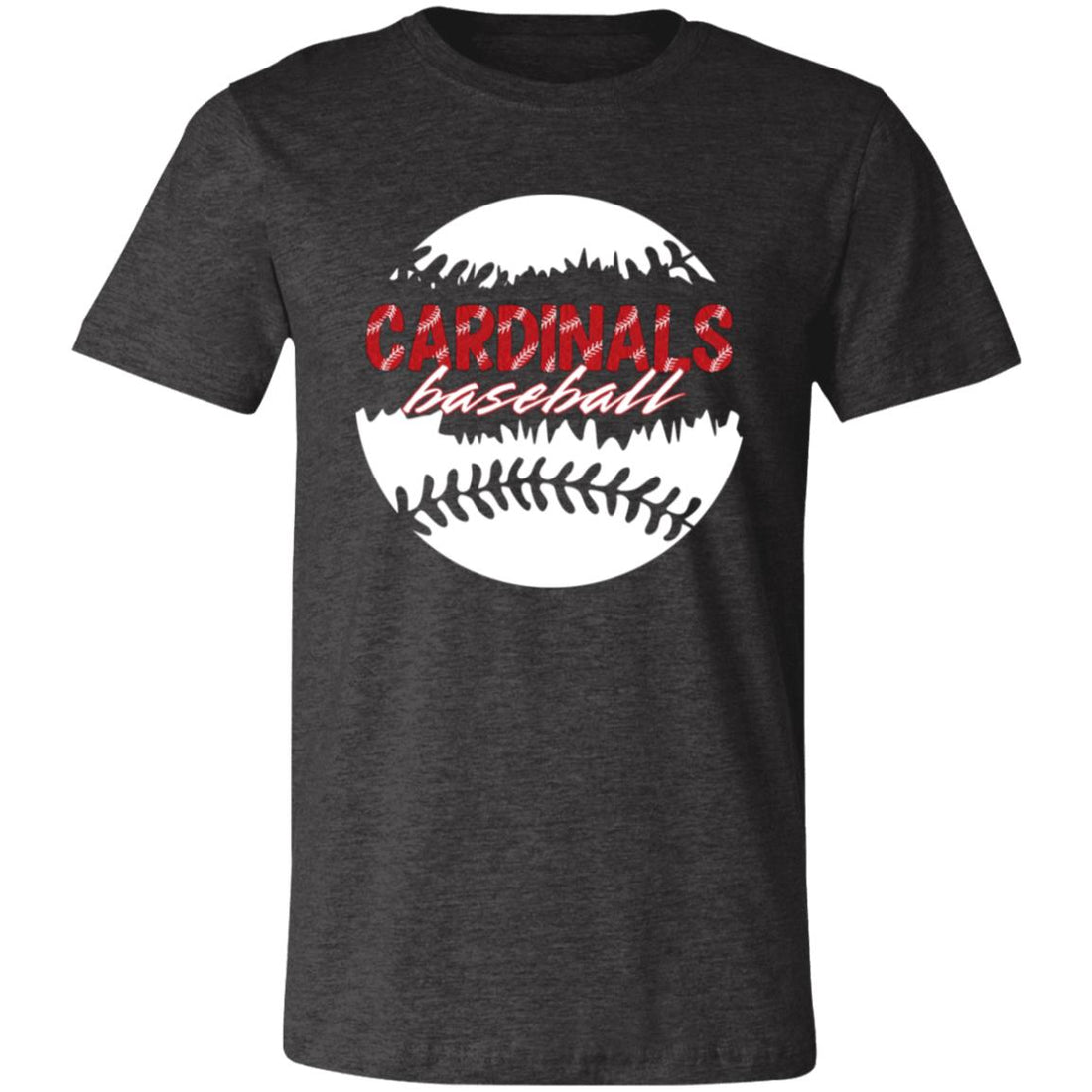 Cardinals Baseball Split T-Shirt - T-Shirts - Positively Sassy - Cardinals Baseball Split T-Shirt