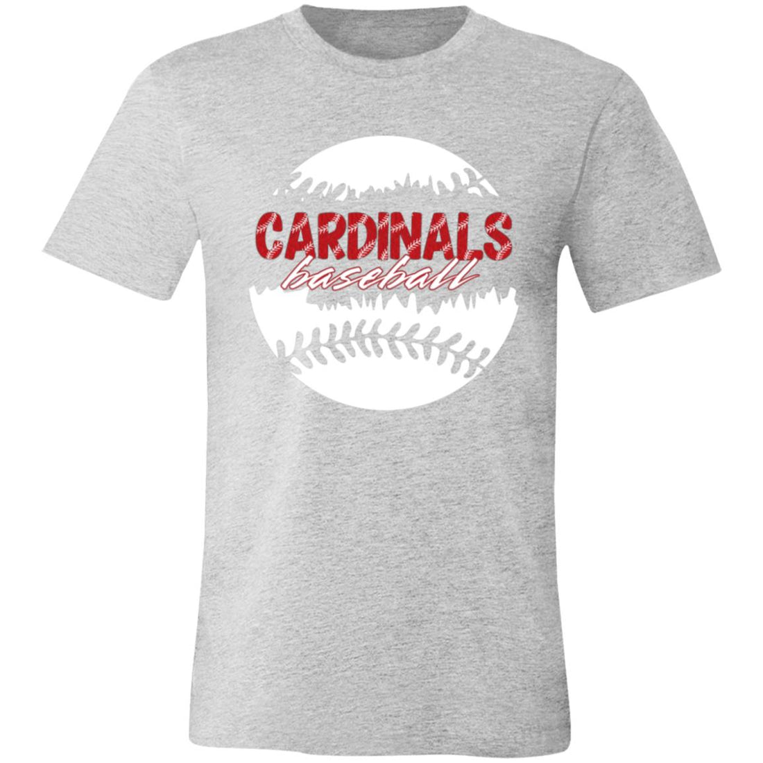 Cardinals Baseball Split T-Shirt - T-Shirts - Positively Sassy - Cardinals Baseball Split T-Shirt