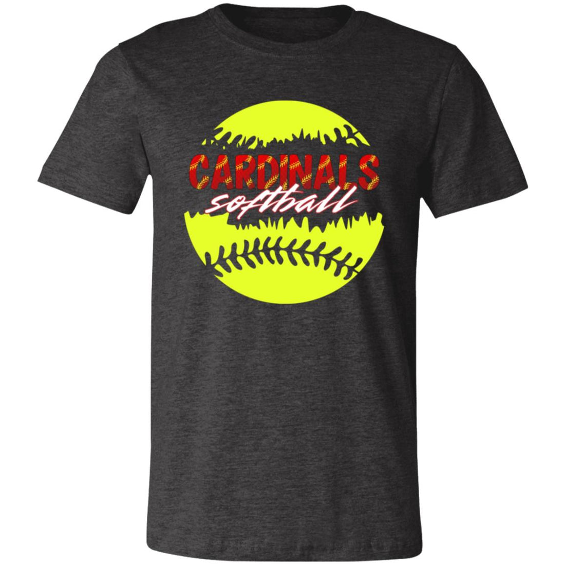Cardinals Softball Split T-Shirt - T-Shirts - Positively Sassy - Cardinals Softball Split T-Shirt