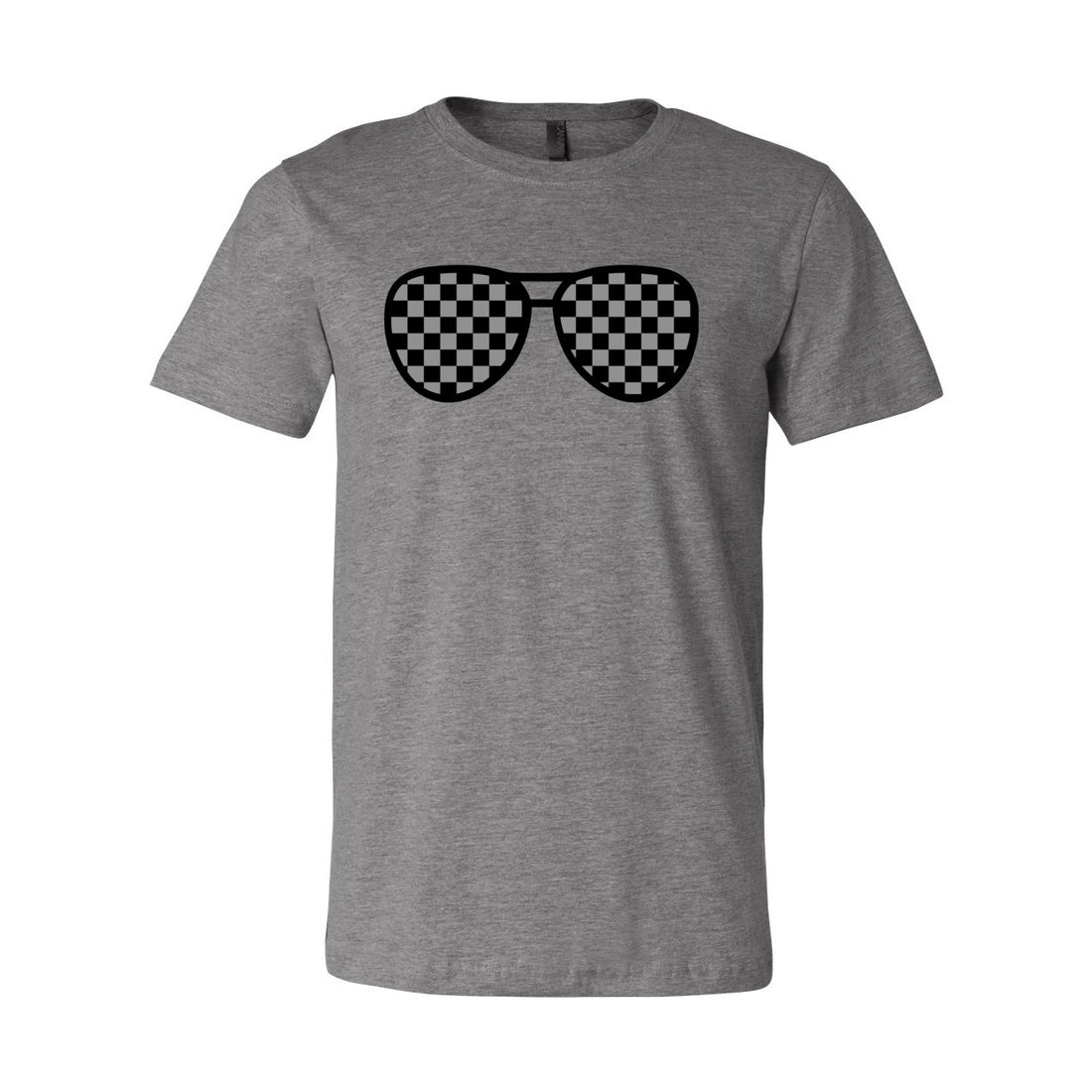 Checked Sunglasses Short Sleeve Jersey Tee - T-Shirts - Positively Sassy - Checked Sunglasses Short Sleeve Jersey Tee
