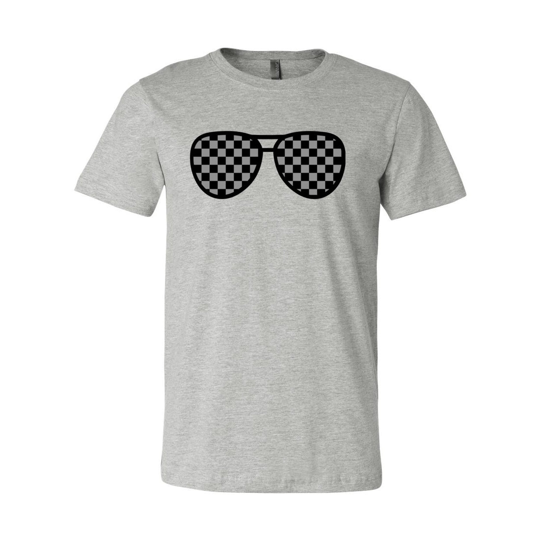 Checked Sunglasses Short Sleeve Jersey Tee - T-Shirts - Positively Sassy - Checked Sunglasses Short Sleeve Jersey Tee