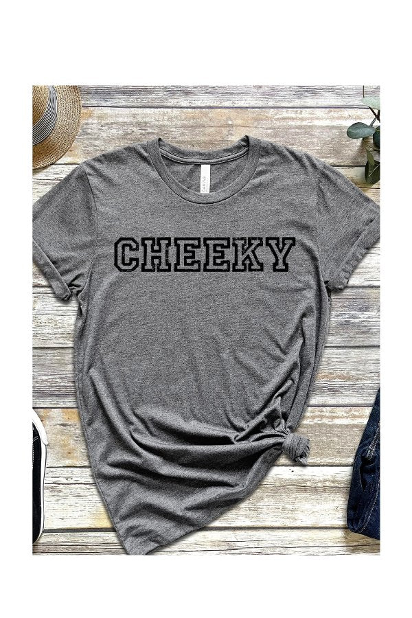 Cheeky Short Sleeve Jersey Tee - T-Shirts - Positively Sassy - Cheeky Short Sleeve Jersey Tee