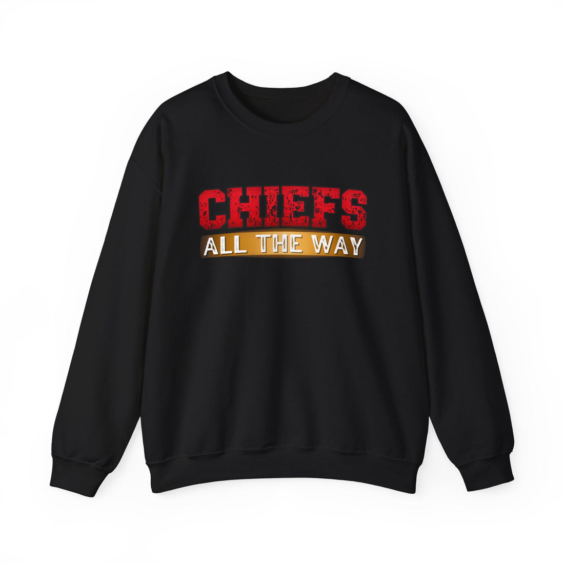 Chiefs All The Way Crewneck Sweatshirt - Sweatshirt - Positively Sassy - Chiefs All The Way Crewneck Sweatshirt