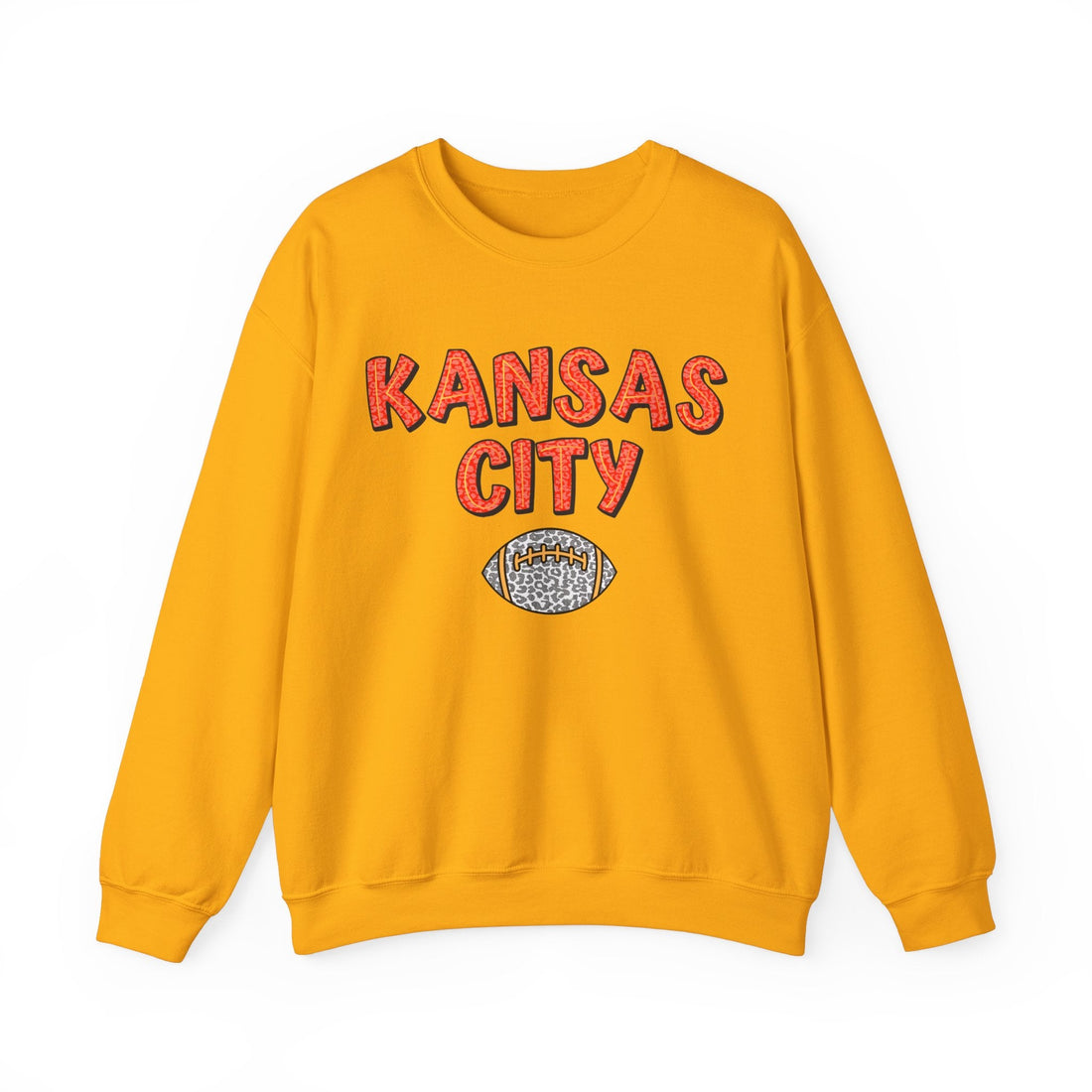 Chiefs Animal Print Crewneck Sweatshirt - Sweatshirt - Positively Sassy - Chiefs Animal Print Crewneck Sweatshirt