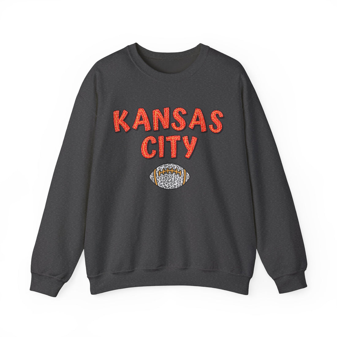 Chiefs Animal Print Crewneck Sweatshirt - Sweatshirt - Positively Sassy - Chiefs Animal Print Crewneck Sweatshirt