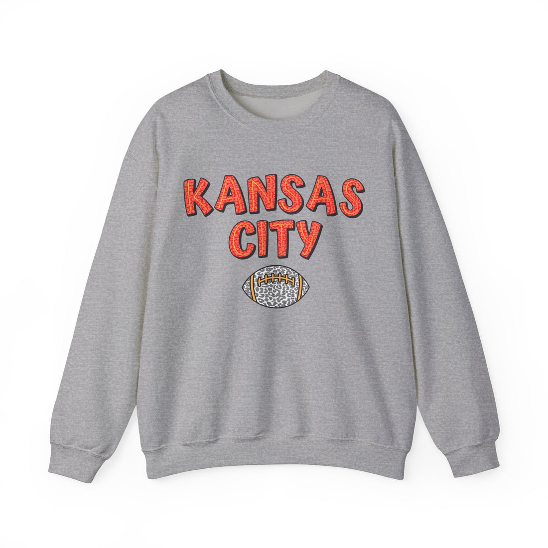 Chiefs Animal Print Crewneck Sweatshirt - Sweatshirt - Positively Sassy - Chiefs Animal Print Crewneck Sweatshirt