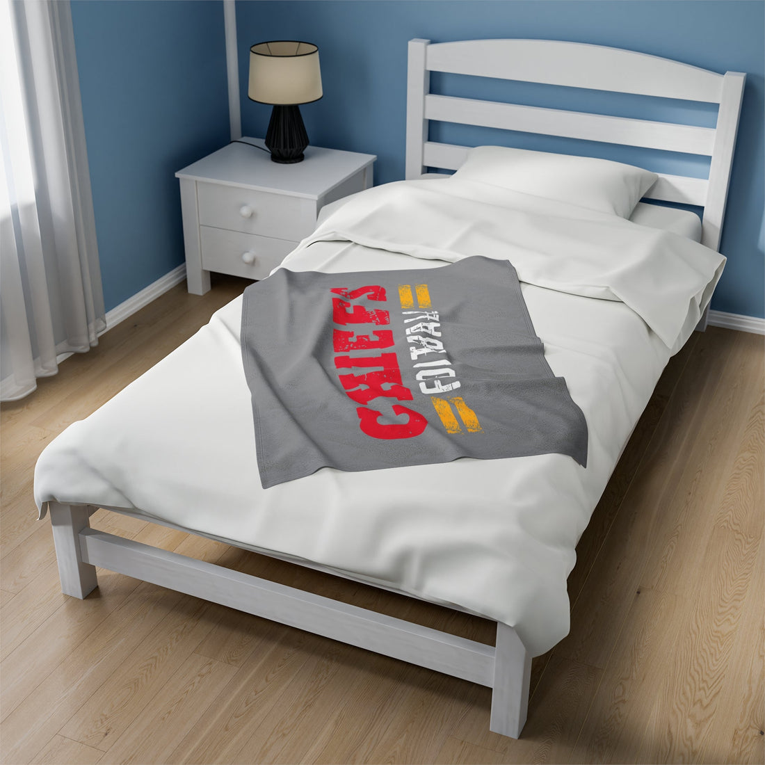 Chiefs Football Velveteen Plush Blanket - All Over Prints - Positively Sassy - Chiefs Football Velveteen Plush Blanket