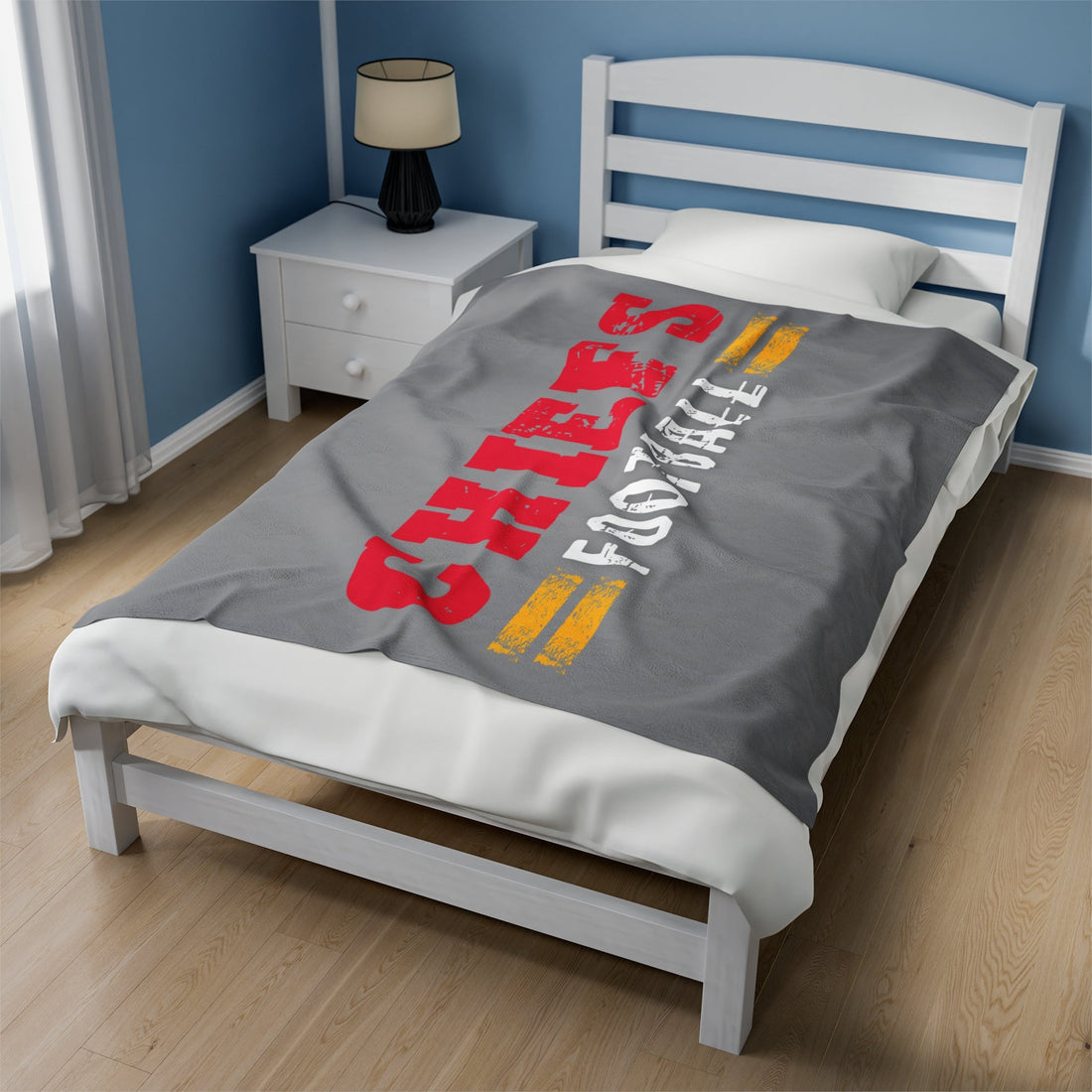 Chiefs Football Velveteen Plush Blanket - All Over Prints - Positively Sassy - Chiefs Football Velveteen Plush Blanket