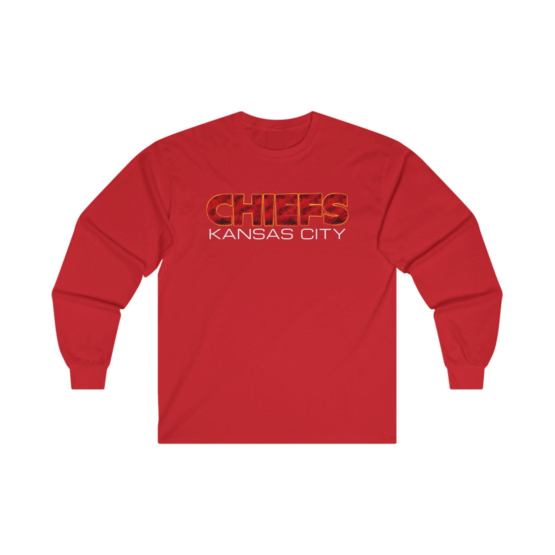 Chiefs Scratch Unisex Ultra Cotton Long Sleeve Tee - Long - sleeve - Positively Sassy - Chiefs Scratch Unisex Ultra Cotton Long Sleeve Tee