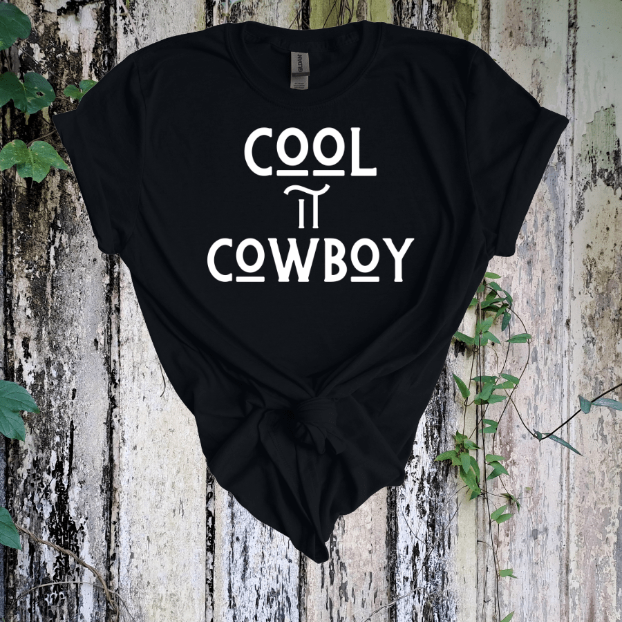 Cool It Cowboy Unisex Softstyle T-Shirt - Casual Summer Vibe Tee - T-Shirt - Positively Sassy - Cool It Cowboy Unisex Softstyle T-Shirt - Casual Summer Vibe Tee
