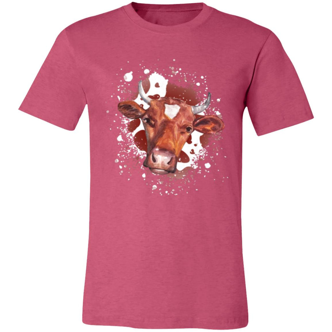 Cow Head Bella Short - Sleeve T-Shirt - T-Shirts - Positively Sassy - Cow Head Bella Short - Sleeve T-Shirt
