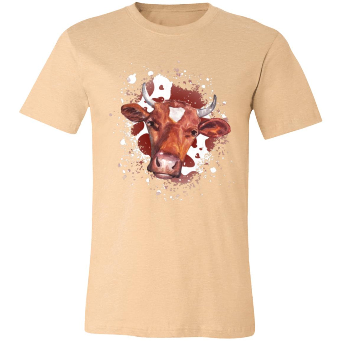 Cow Head Bella Short - Sleeve T-Shirt - T-Shirts - Positively Sassy - Cow Head Bella Short - Sleeve T-Shirt