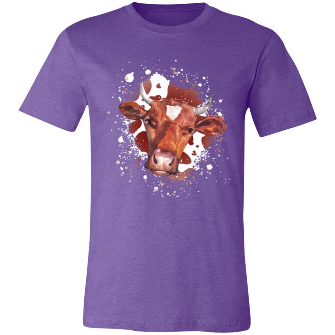 Cow Head Bella Short - Sleeve T-Shirt - T-Shirts - Positively Sassy - Cow Head Bella Short - Sleeve T-Shirt