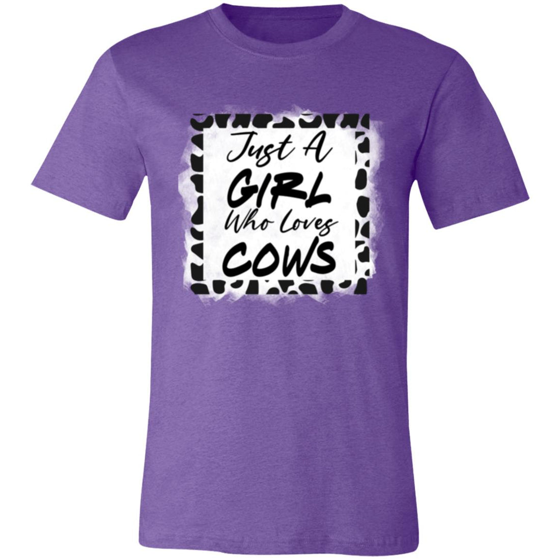Cow Lovin Girl Bella Short - Sleeve T-Shirt - T-Shirts - Positively Sassy - Cow Lovin Girl Bella Short - Sleeve T-Shirt