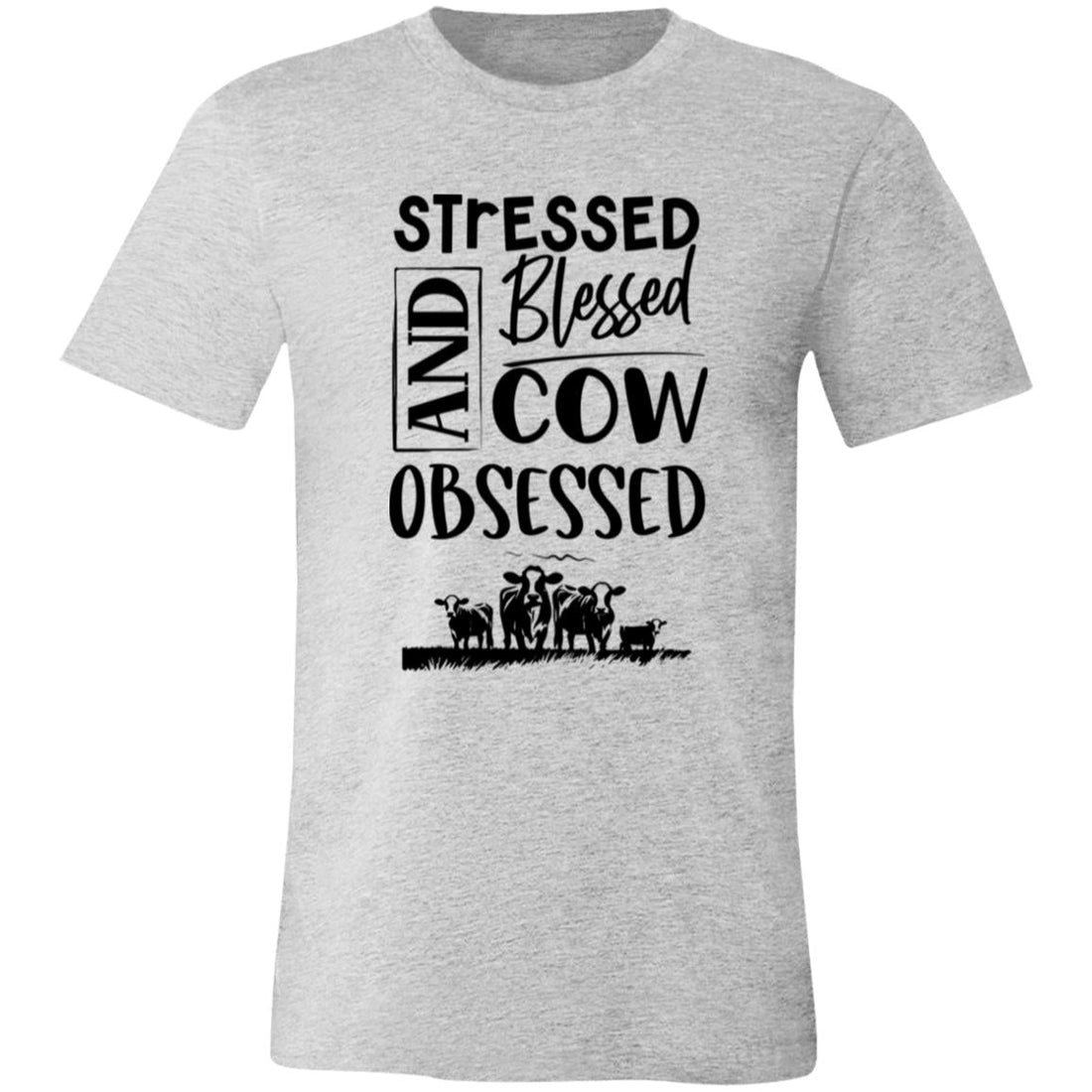 Cow Obsessed Short - Sleeve T-Shirt - T-Shirts - Positively Sassy - Cow Obsessed Short - Sleeve T-Shirt