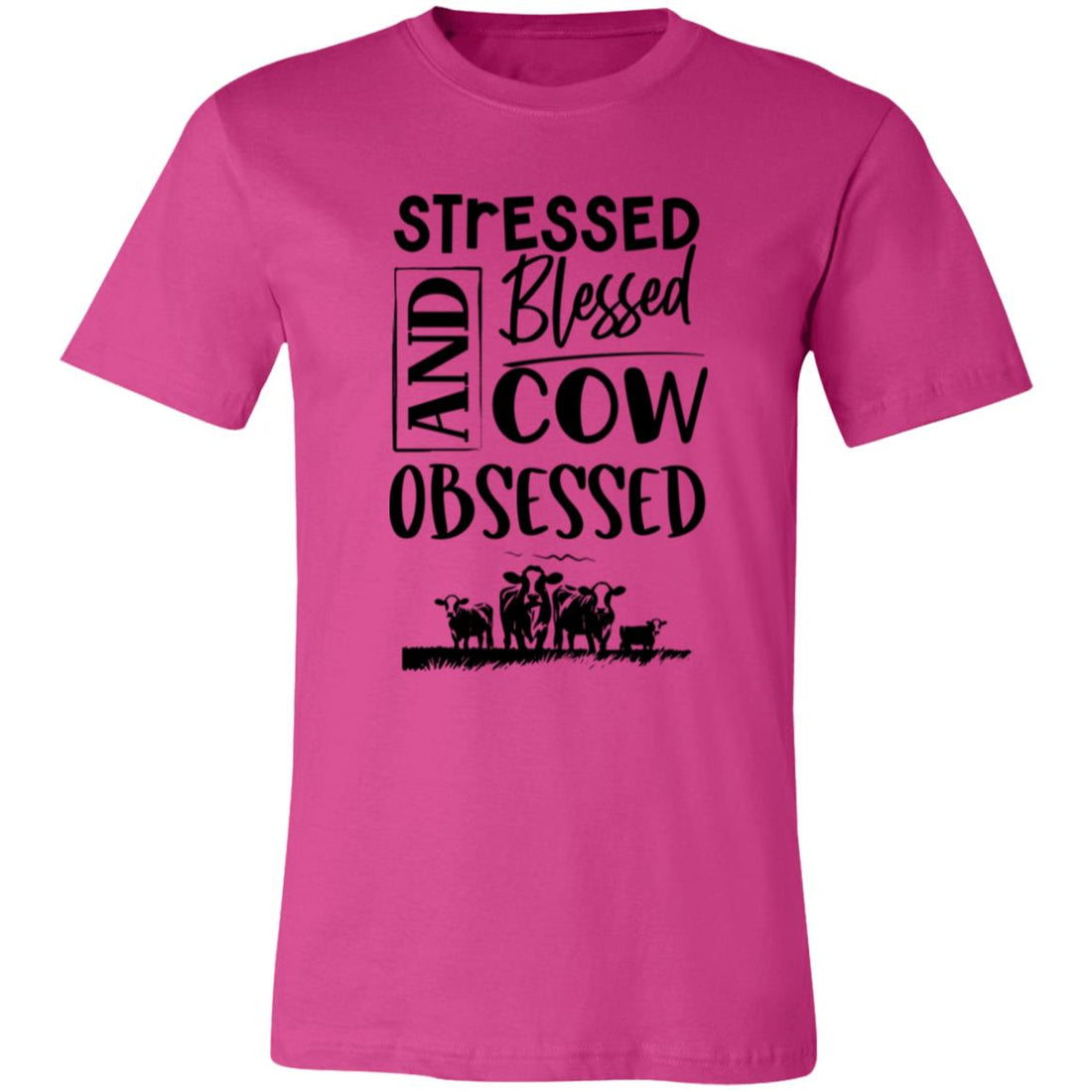 Cow Obsessed Short - Sleeve T-Shirt - T-Shirts - Positively Sassy - Cow Obsessed Short - Sleeve T-Shirt