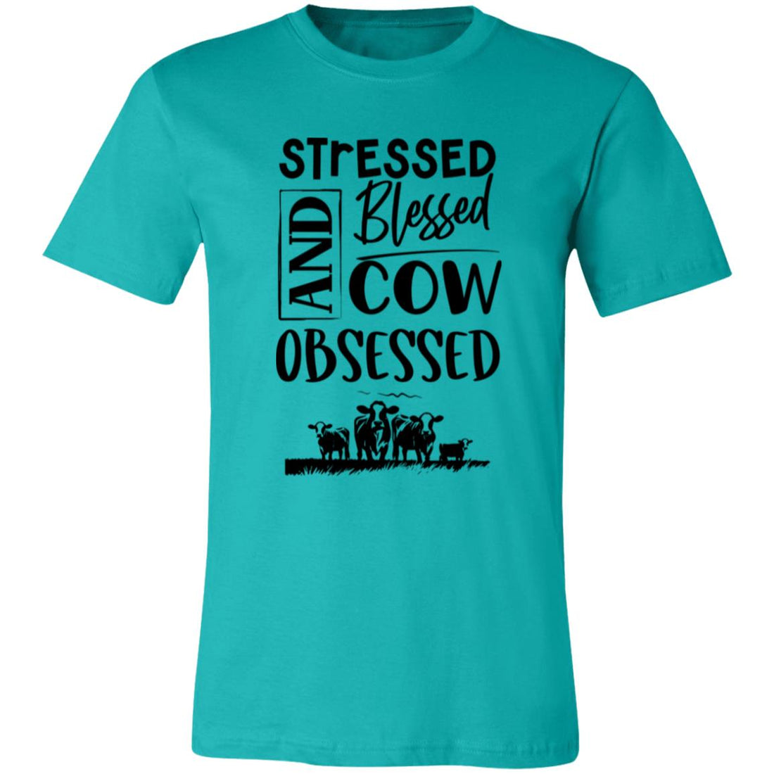 Cow Obsessed Short - Sleeve T-Shirt - T-Shirts - Positively Sassy - Cow Obsessed Short - Sleeve T-Shirt