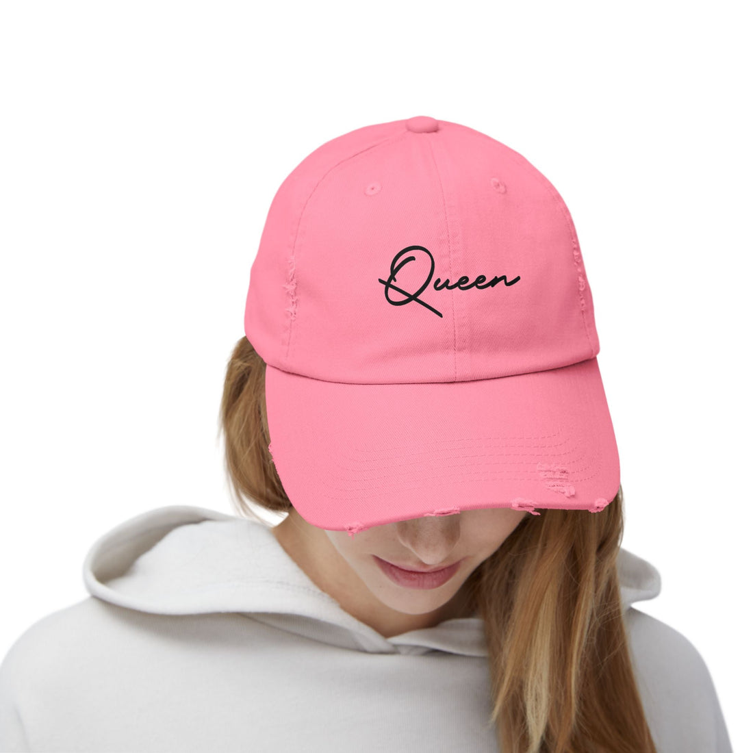 Distressed Queen Cap (DTF Print) - Stylish Unisex Baseball Hat - Hats - Positively Sassy - Distressed Queen Cap (DTF Print) - Stylish Unisex Baseball Hat