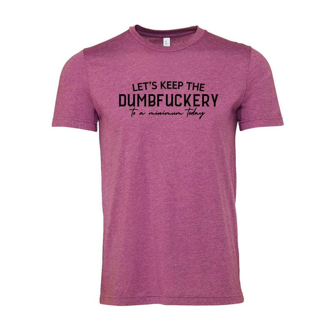 Dumbfuckery Minimum Jersey Tee - T-Shirts - Positively Sassy - Dumbfuckery Minimum Jersey Tee