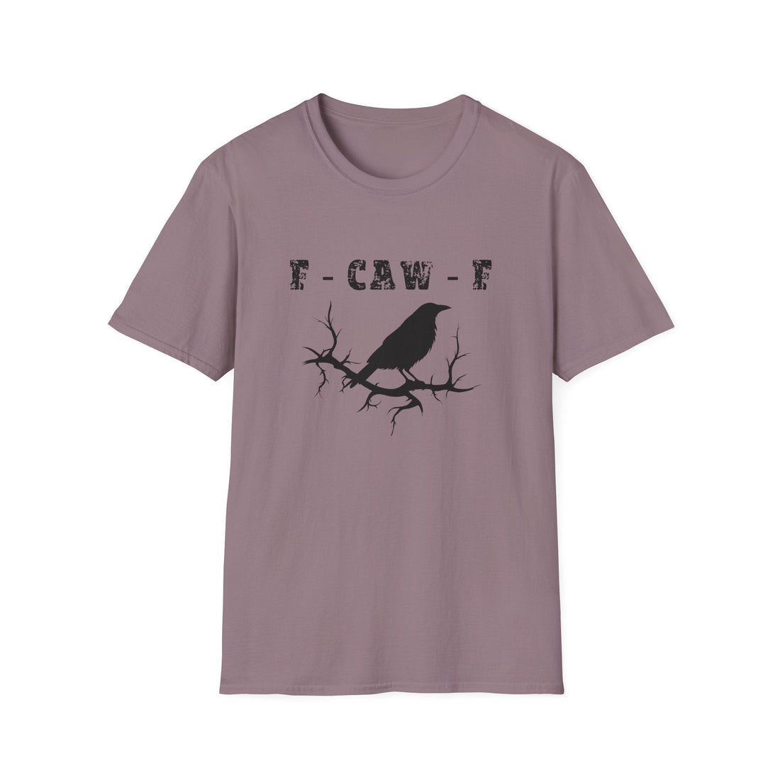 E - Caw - E Crow Unisex Softstyle T-Shirt - Trendy Graphic Tee for Nature Lovers - T-Shirt - Positively Sassy - E - Caw - E Crow Unisex Softstyle T-Shirt - Trendy Graphic Tee for Nature Lovers