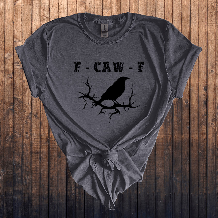 E - Caw - E Crow Unisex Softstyle T-Shirt - Trendy Graphic Tee for Nature Lovers - T-Shirt - Positively Sassy - E - Caw - E Crow Unisex Softstyle T-Shirt - Trendy Graphic Tee for Nature Lovers