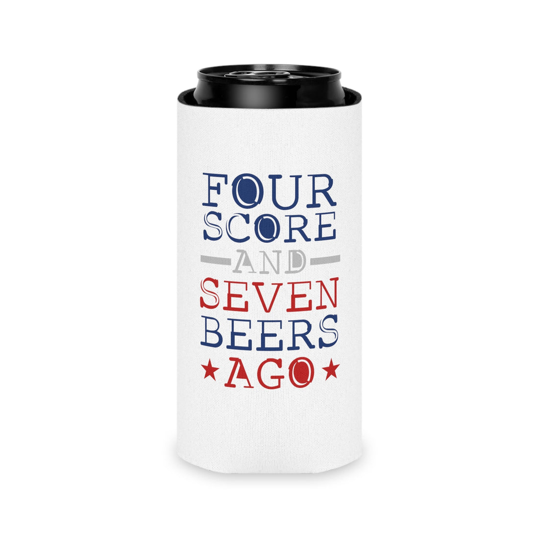 Four Score Can Cooler Koozie - Accessories - Positively Sassy - Four Score Can Cooler Koozie