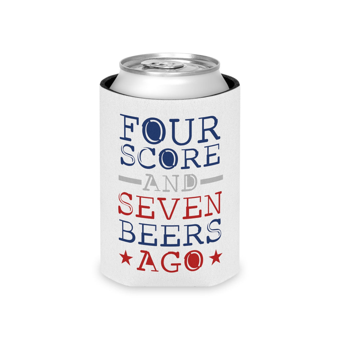 Four Score Can Cooler Koozie - Accessories - Positively Sassy - Four Score Can Cooler Koozie