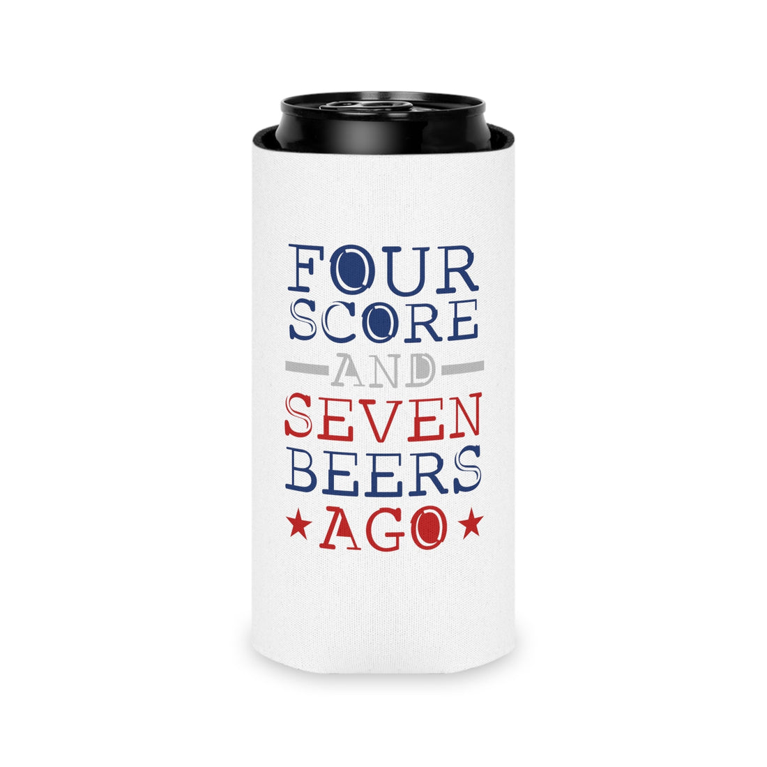 Four Score Can Cooler Koozie - Accessories - Positively Sassy - Four Score Can Cooler Koozie