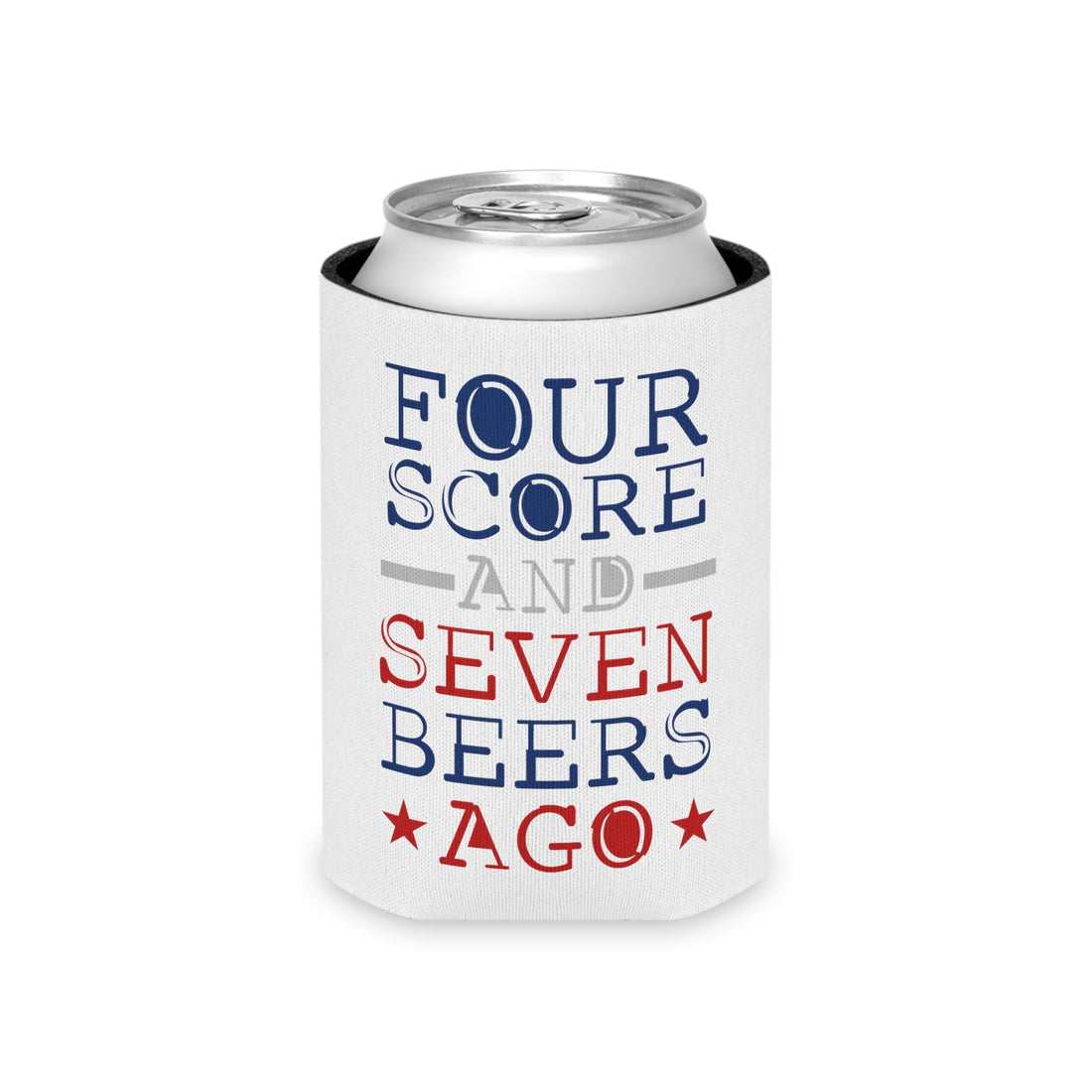 Four Score Can Cooler Koozie - Accessories - Positively Sassy - Four Score Can Cooler Koozie