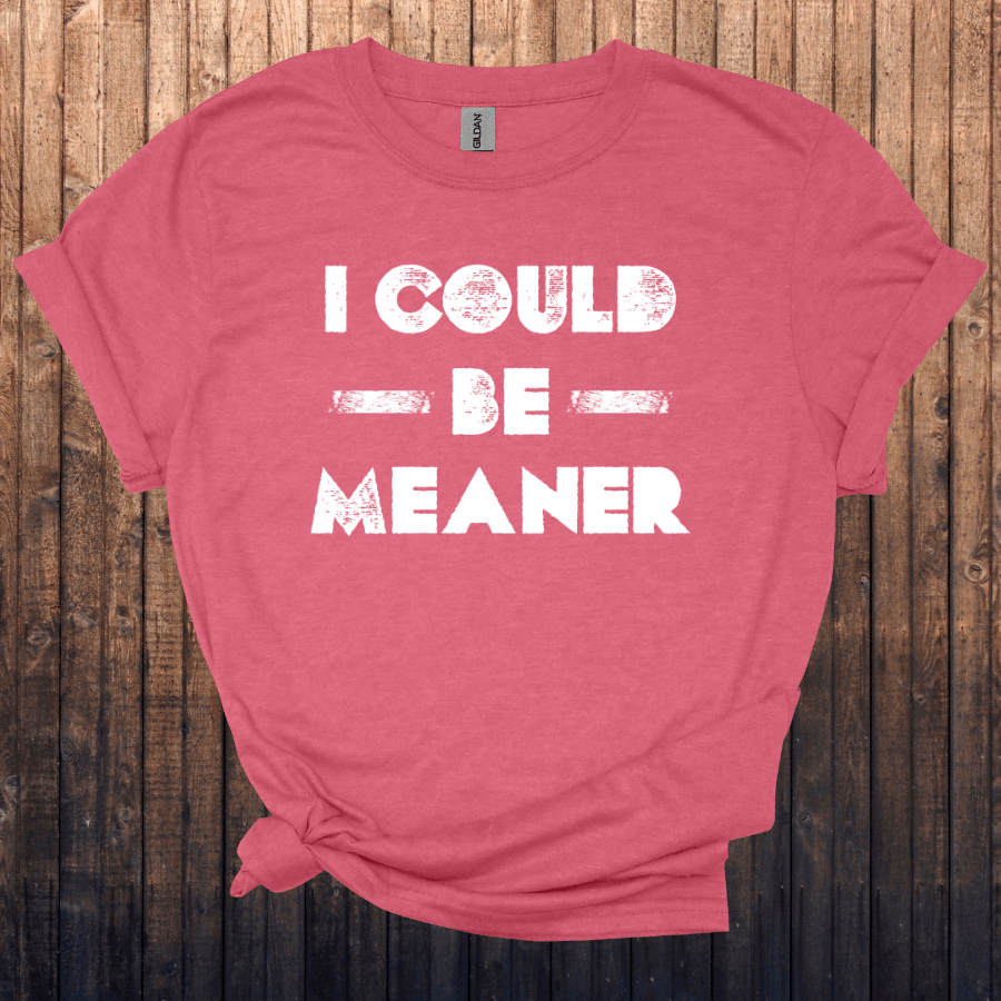 Funny Unisex Softstyle T-Shirt - "I Could Be Meaner" Humor Tee - T-Shirt - Positively Sassy - Funny Unisex Softstyle T-Shirt - "I Could Be Meaner" Humor Tee