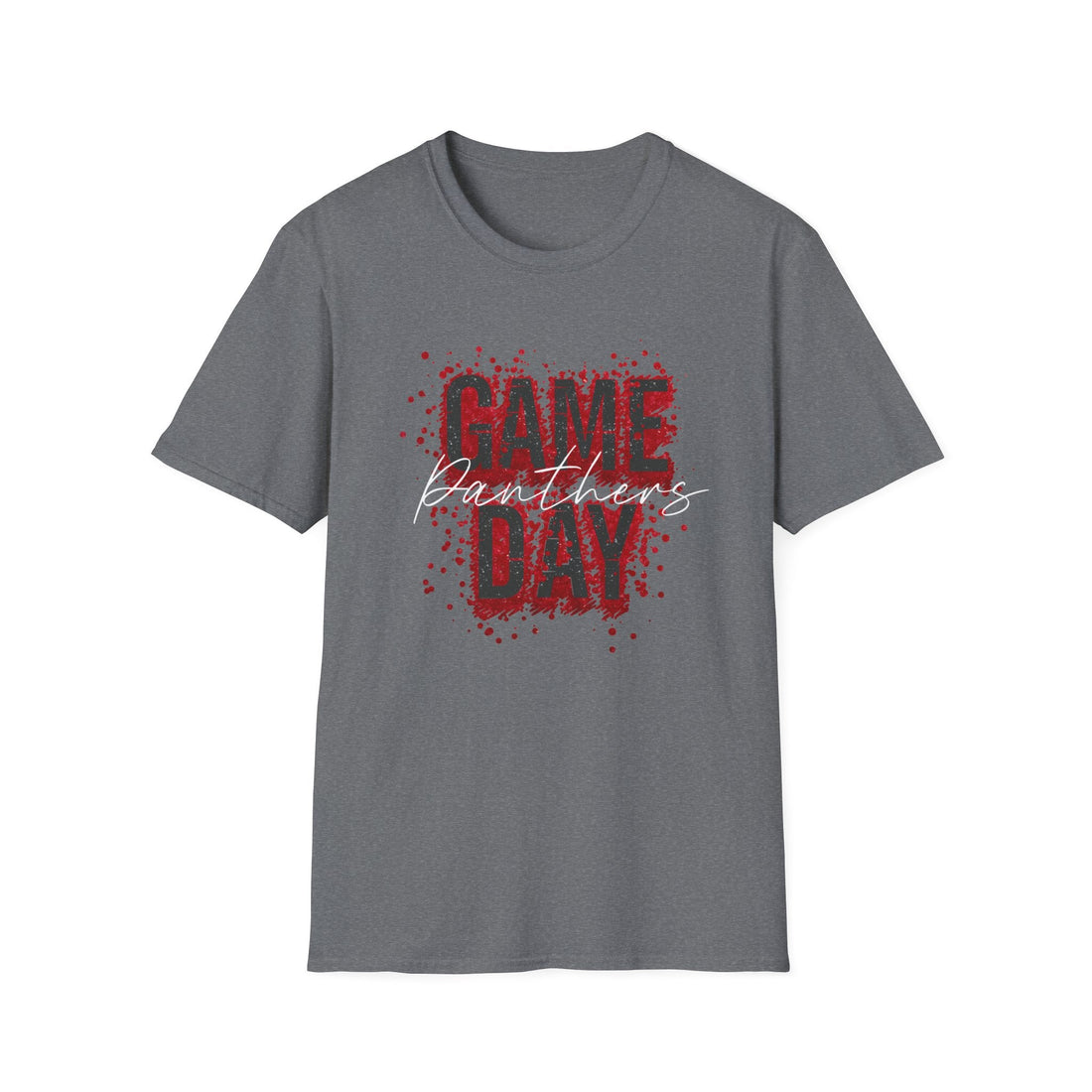 Game Day Panthers Unisex Softstyle T-Shirt, Casual Sports Tee, Football Party Shirt, Gift for Fans, Everyday Wear - T-Shirt - Positively Sassy - Game Day Panthers Unisex Softstyle T-Shirt, Casual Sports Tee, Football Party Shirt, Gift for Fans, Everyday Wear