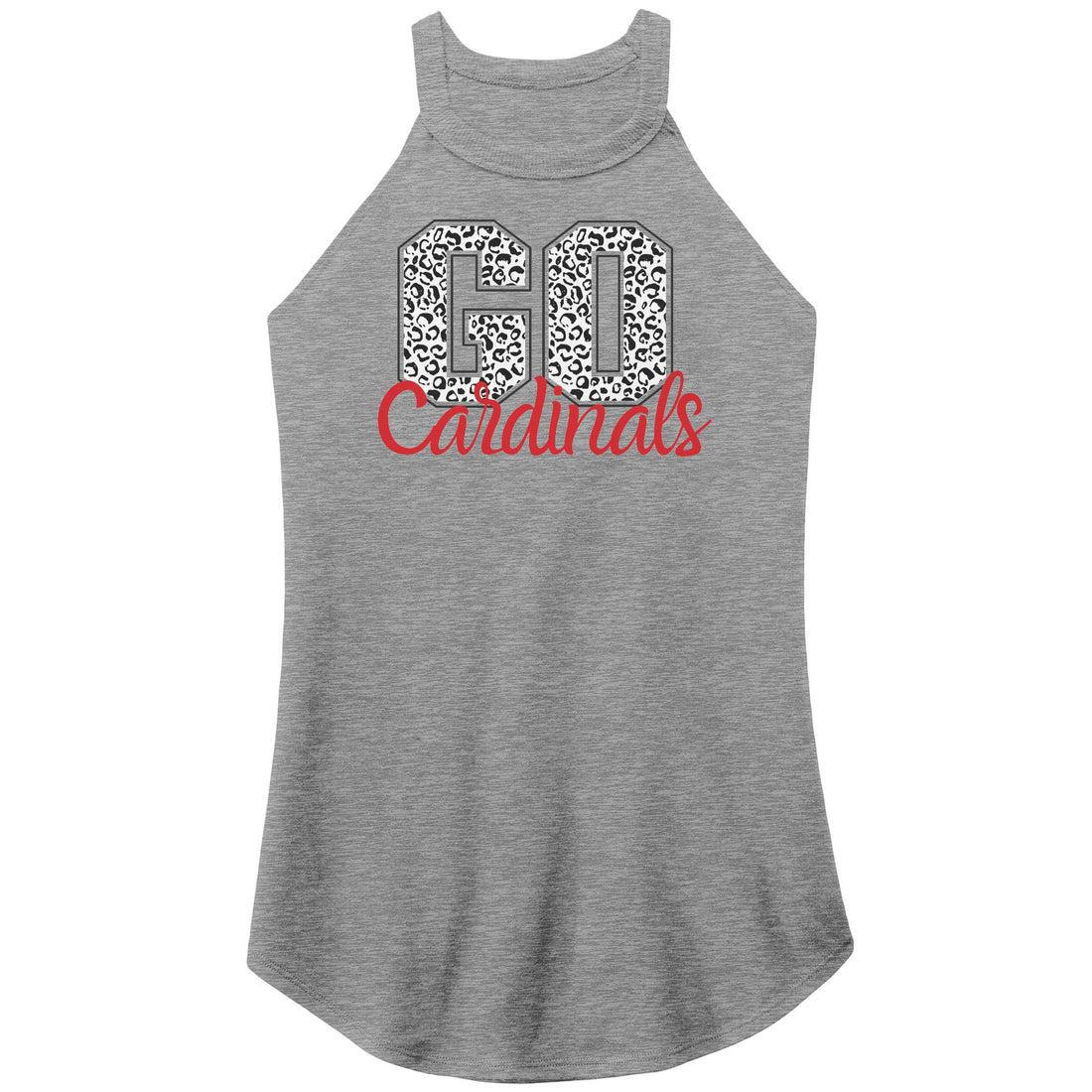 Go Cardinals Print Rocker Tank - Apparel - Positively Sassy - Go Cardinals Print Rocker Tank