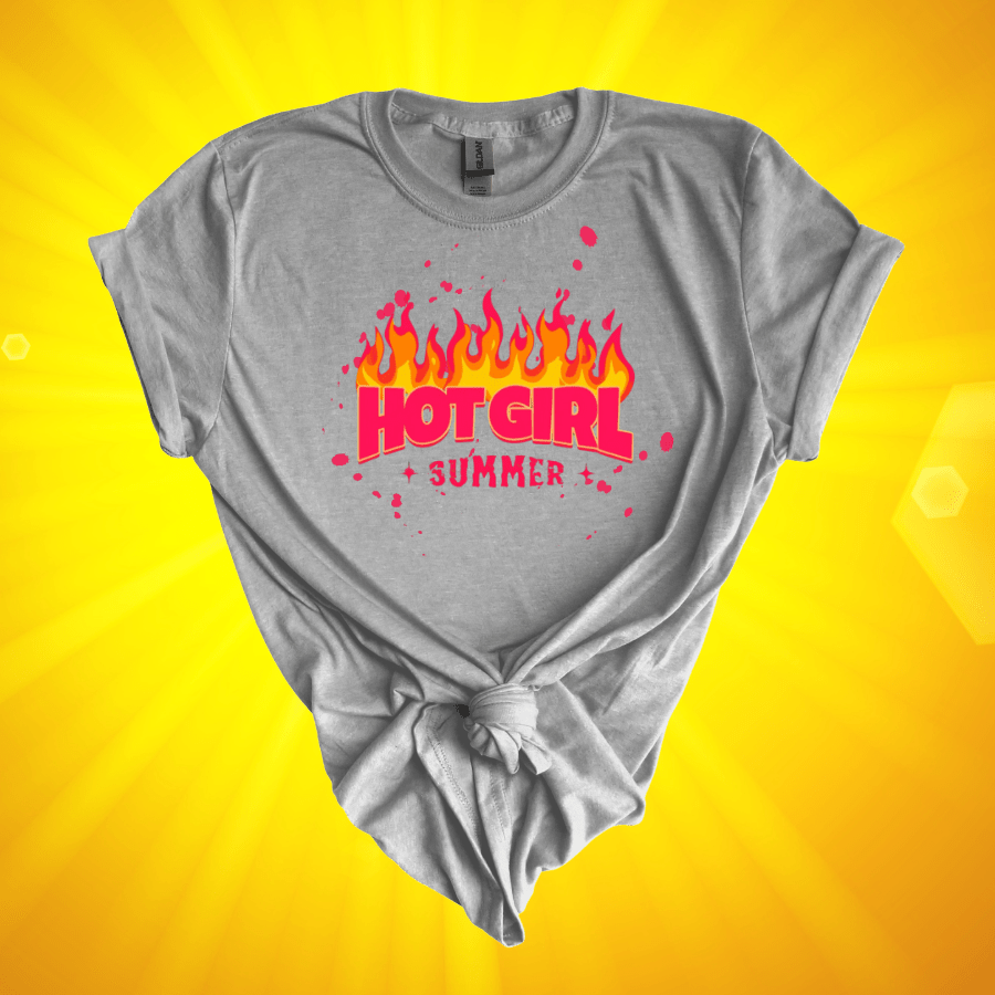 Hot Girl Summer Unisex Softstyle T-Shirt - Trendy Summer Vibes - T-Shirt - Positively Sassy - Hot Girl Summer Unisex Softstyle T-Shirt - Trendy Summer Vibes