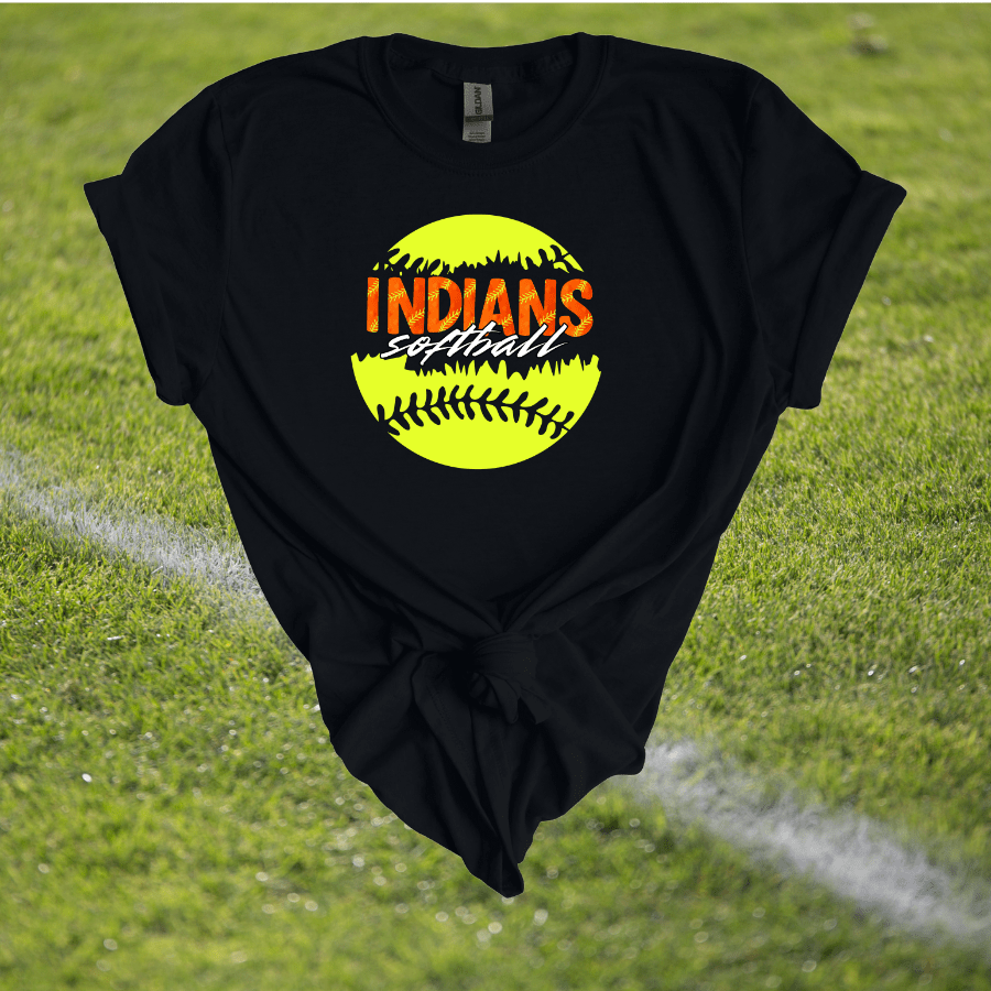 Indians Baseball Split T-Shirt - T-Shirts - Positively Sassy - Indians Baseball Split T-Shirt
