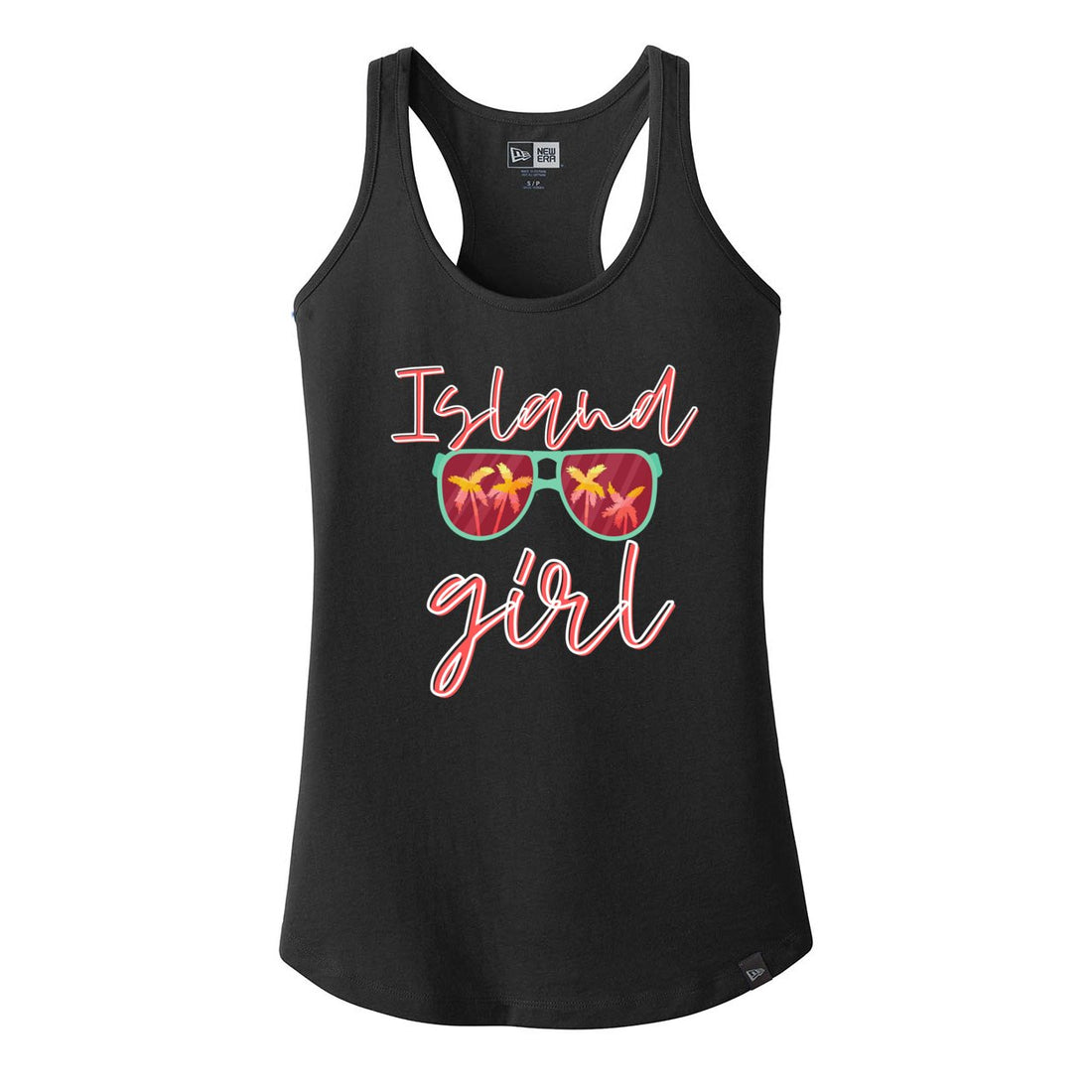 Island Girl New Era Ladies Heritage Blend Racerback Tank. LNEA105 - Tank Tops - Positively Sassy - Island Girl New Era Ladies Heritage Blend Racerback Tank. LNEA105