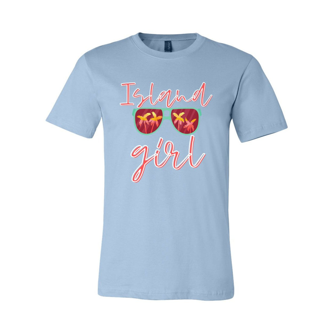Island Girl Sleeve Jersey Tee - T-Shirts - Positively Sassy - Island Girl Sleeve Jersey Tee