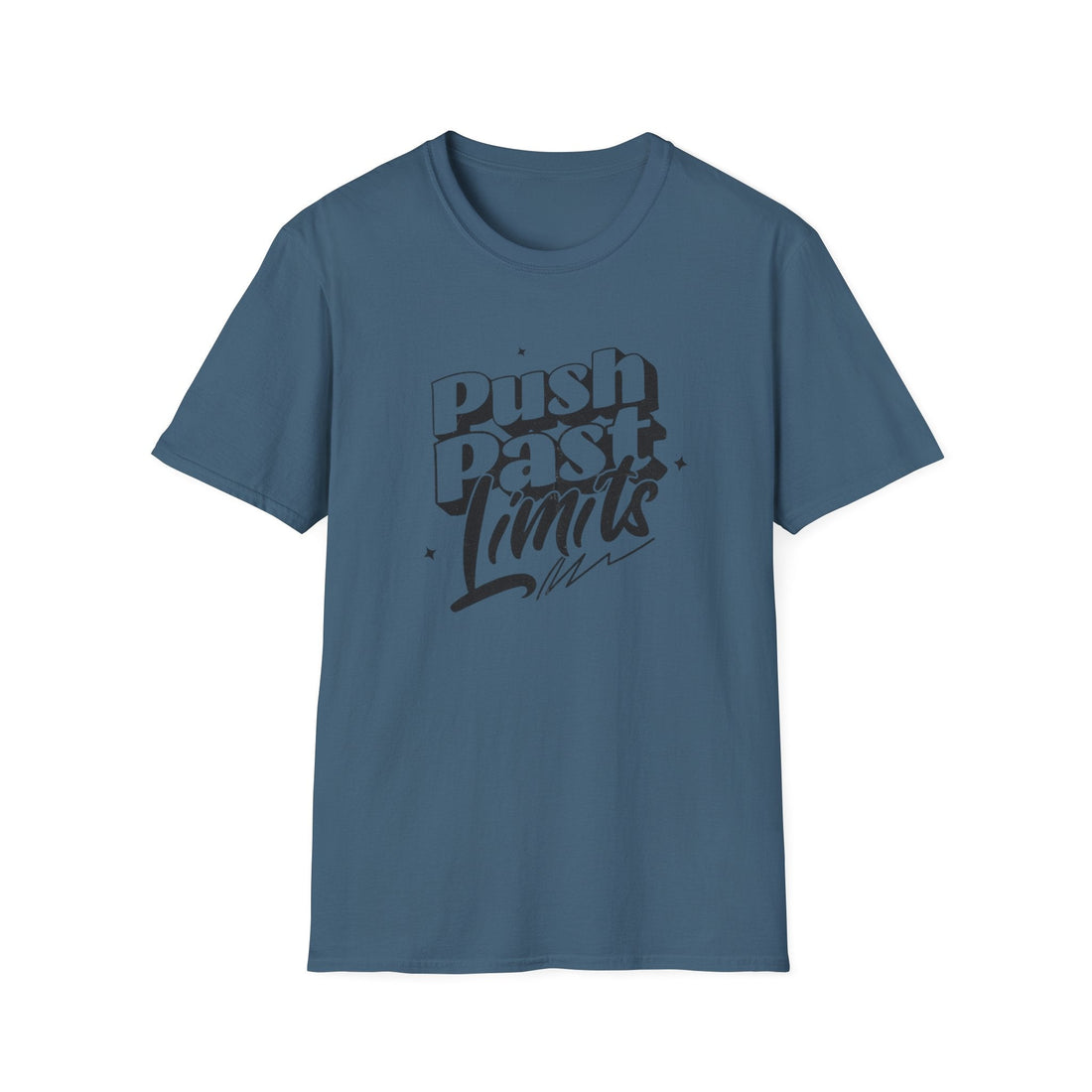 Motivational Unisex Softstyle T-Shirt - "Push Past Limits" - T-Shirt - Positively Sassy - Motivational Unisex Softstyle T-Shirt - "Push Past Limits"