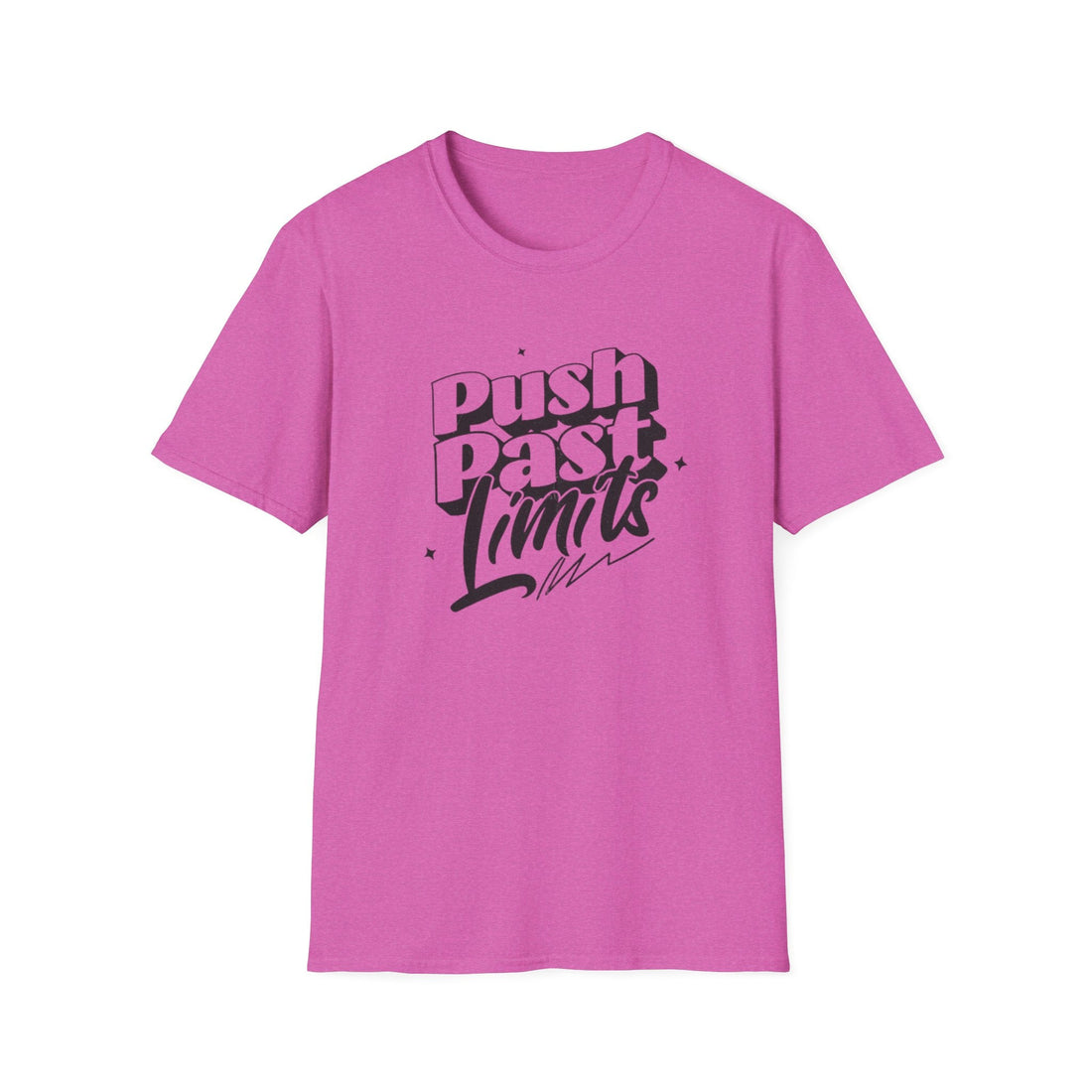 Motivational Unisex Softstyle T-Shirt - "Push Past Limits" - T-Shirt - Positively Sassy - Motivational Unisex Softstyle T-Shirt - "Push Past Limits"
