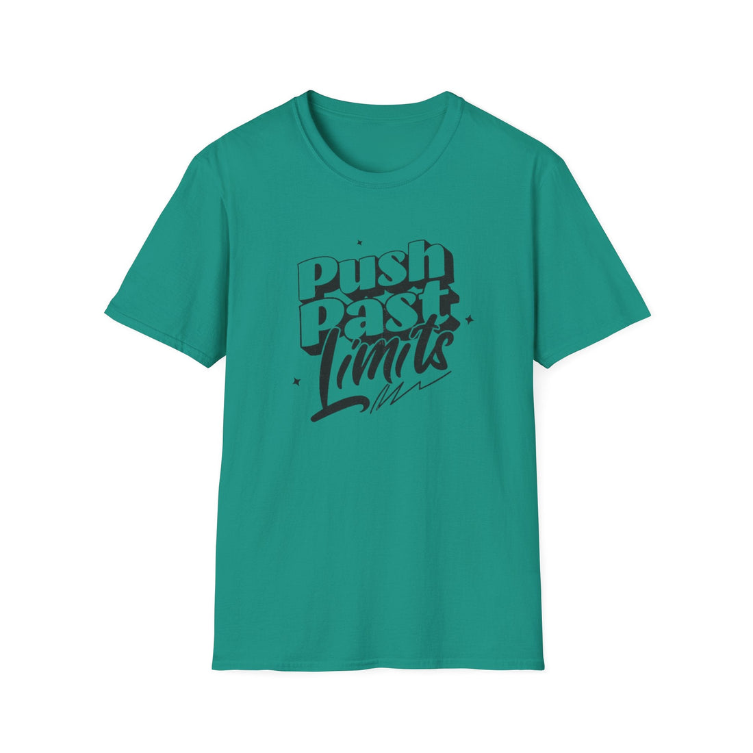 Motivational Unisex Softstyle T-Shirt - "Push Past Limits" - T-Shirt - Positively Sassy - Motivational Unisex Softstyle T-Shirt - "Push Past Limits"