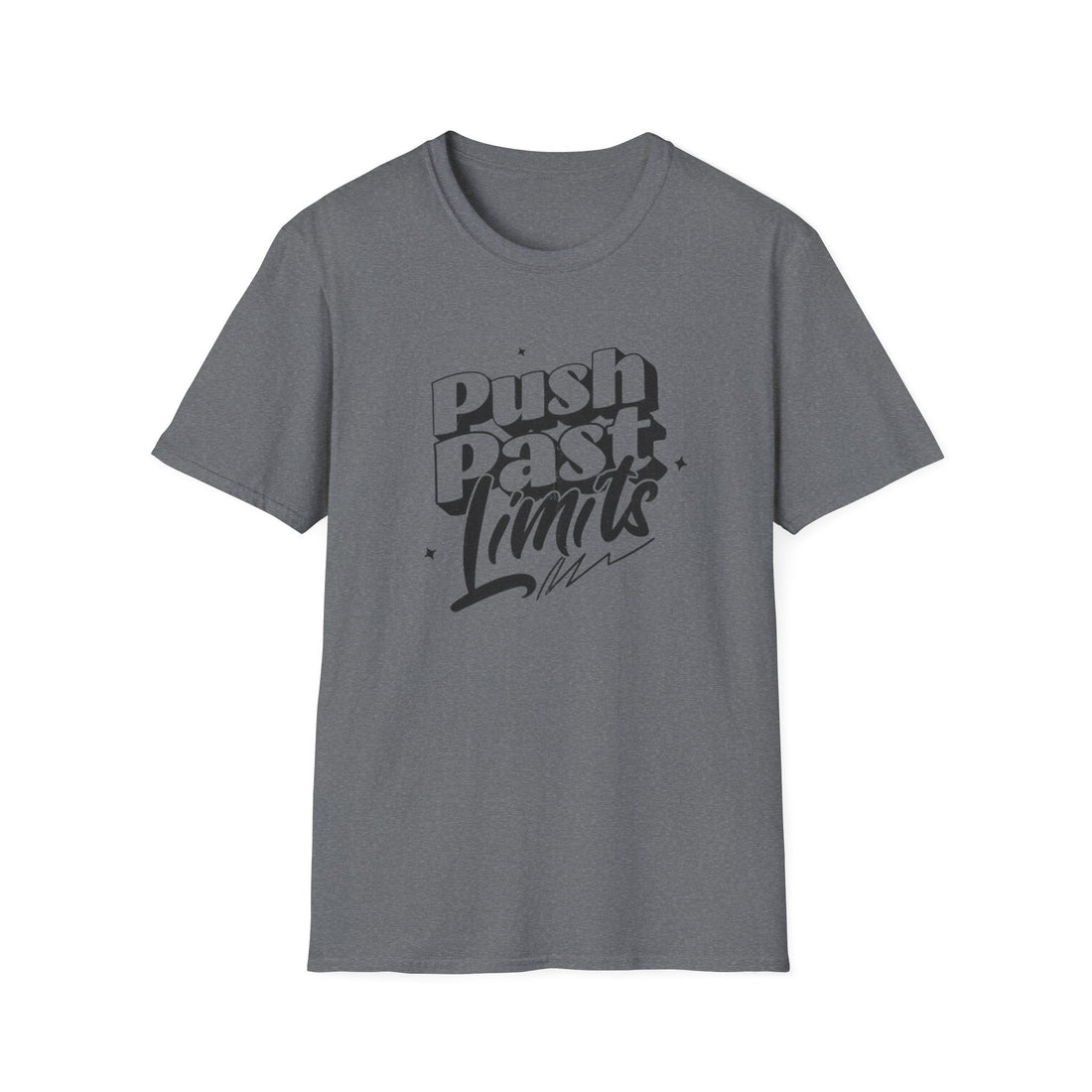 Motivational Unisex Softstyle T-Shirt - "Push Past Limits" - T-Shirt - Positively Sassy - Motivational Unisex Softstyle T-Shirt - "Push Past Limits"