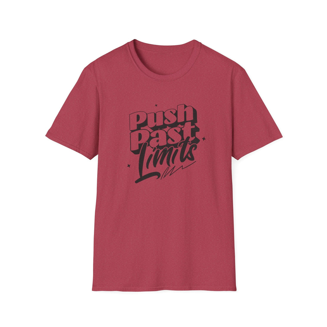 Motivational Unisex Softstyle T-Shirt - "Push Past Limits" - T-Shirt - Positively Sassy - Motivational Unisex Softstyle T-Shirt - "Push Past Limits"
