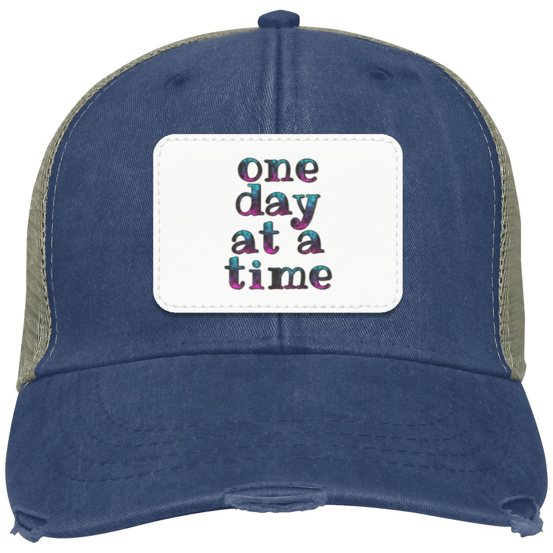 One Day Distressed Ollie Cap (DTP Print) - Hats - Positively Sassy - One Day Distressed Ollie Cap (DTP Print)