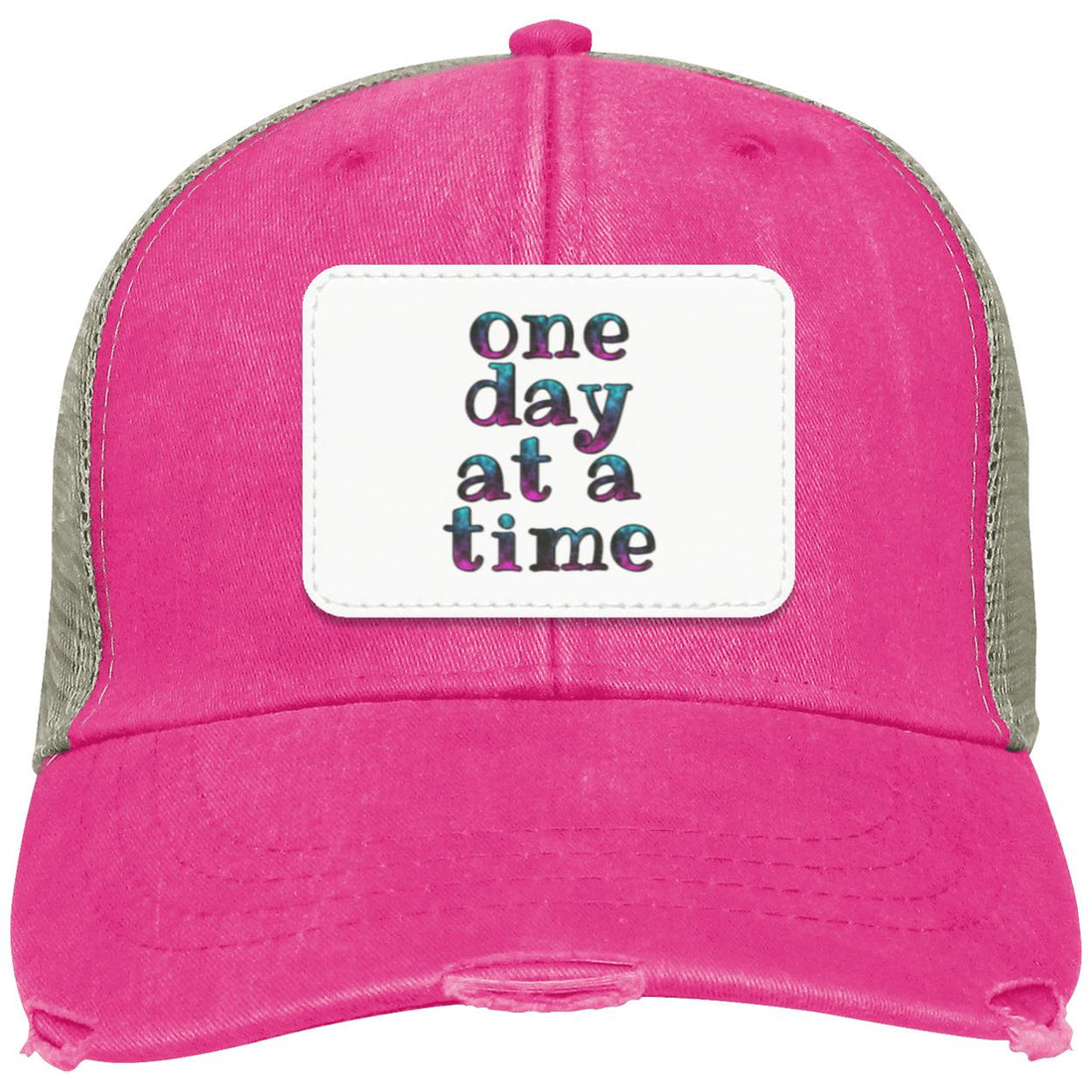 One Day Distressed Ollie Cap (DTP Print) - Hats - Positively Sassy - One Day Distressed Ollie Cap (DTP Print)