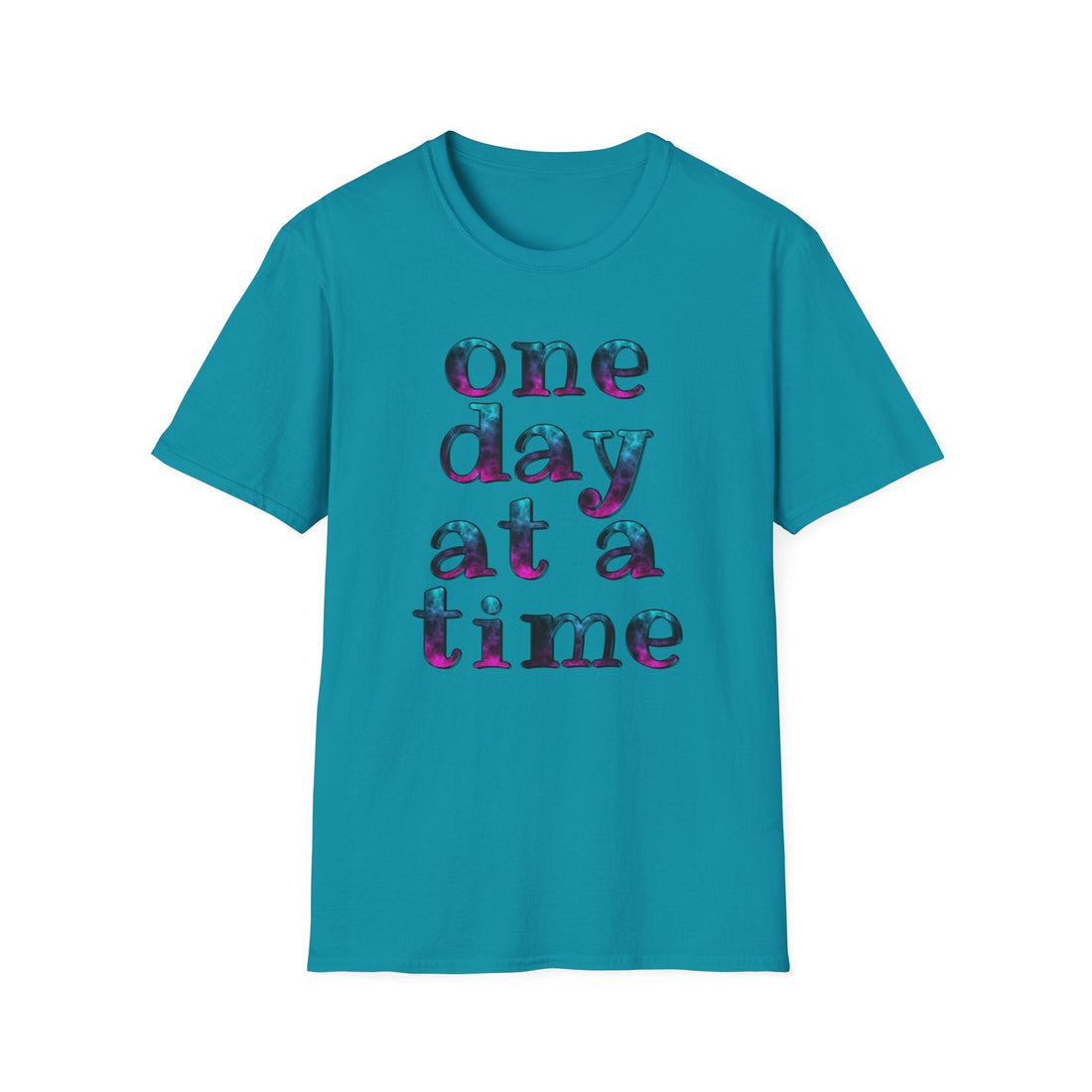 One Day Unisex Softstyle T-Shirt - 'One Day at a Time' Motivational Tee - T-Shirt - Positively Sassy - One Day Unisex Softstyle T-Shirt - 'One Day at a Time' Motivational Tee