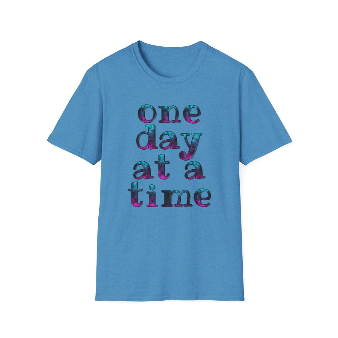 One Day Unisex Softstyle T-Shirt - 'One Day at a Time' Motivational Tee - T-Shirt - Positively Sassy - One Day Unisex Softstyle T-Shirt - 'One Day at a Time' Motivational Tee