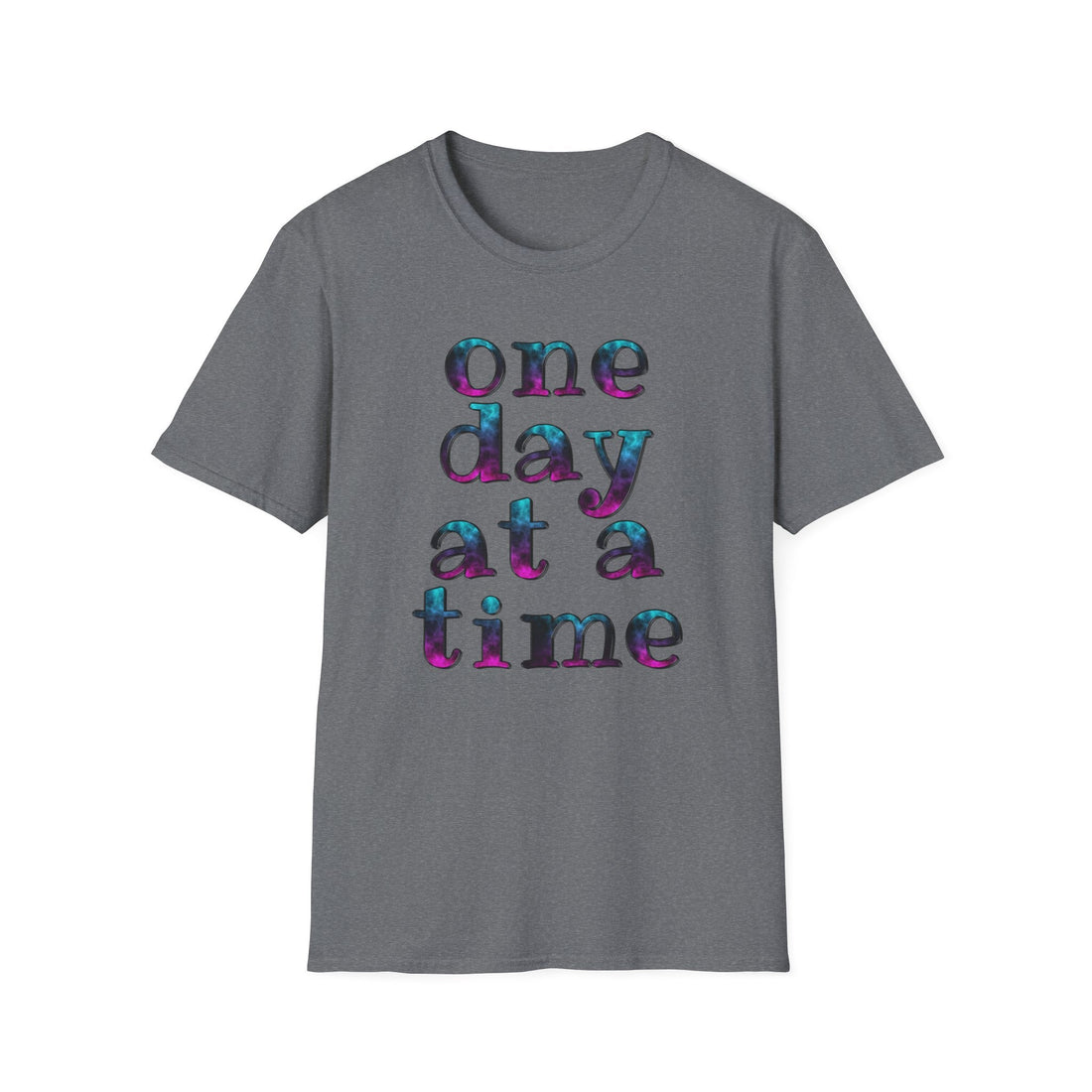 One Day Unisex Softstyle T-Shirt - 'One Day at a Time' Motivational Tee - T-Shirt - Positively Sassy - One Day Unisex Softstyle T-Shirt - 'One Day at a Time' Motivational Tee